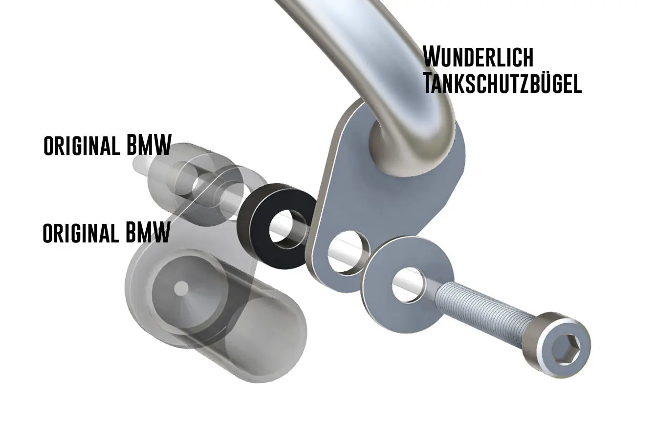 Wunderlich Adapters Kit for ULTIMATE Tank Protection Bars R1300GS Wunderlich