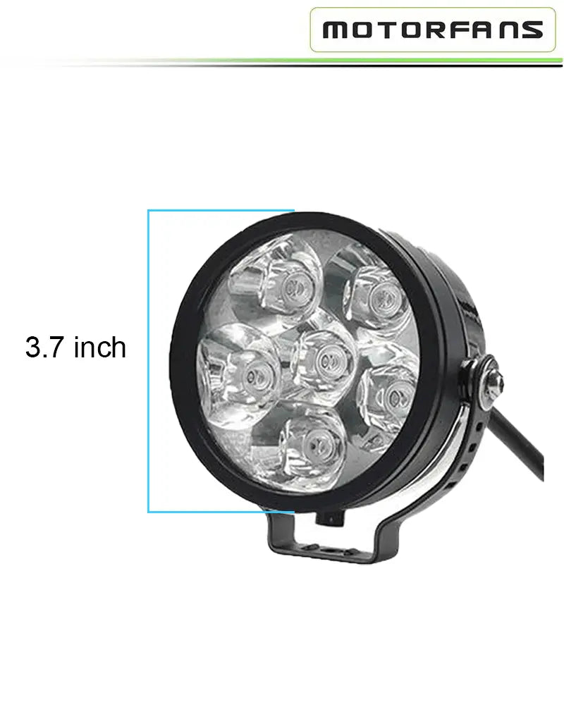 Motorfans L6R V3 50W Fully Dimmable 6500K 6000LM Combo/Spot Beam LED Auxiliary Lamp Motorfans