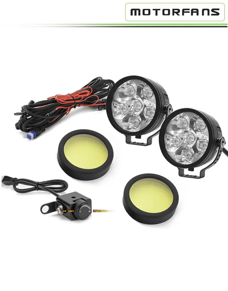 Motorfans L6R V3 50W Fully Dimmable 6500K 6000LM Combo/Spot Beam LED Auxiliary Lamp Motorfans