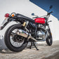 ROYAL ENFIELD INTERCEPTOR 650 2021-2024, SATINOX, DUAL HOMOLOGATED LEGAL SLIP-ON EXHAUST INCLUDING REMOVABLE DB KILLERS, LINK PIPES AND CATALYSTS GPR Exhaust